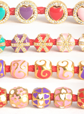 保蒂萝转运珠3层镀金diy卡通首饰