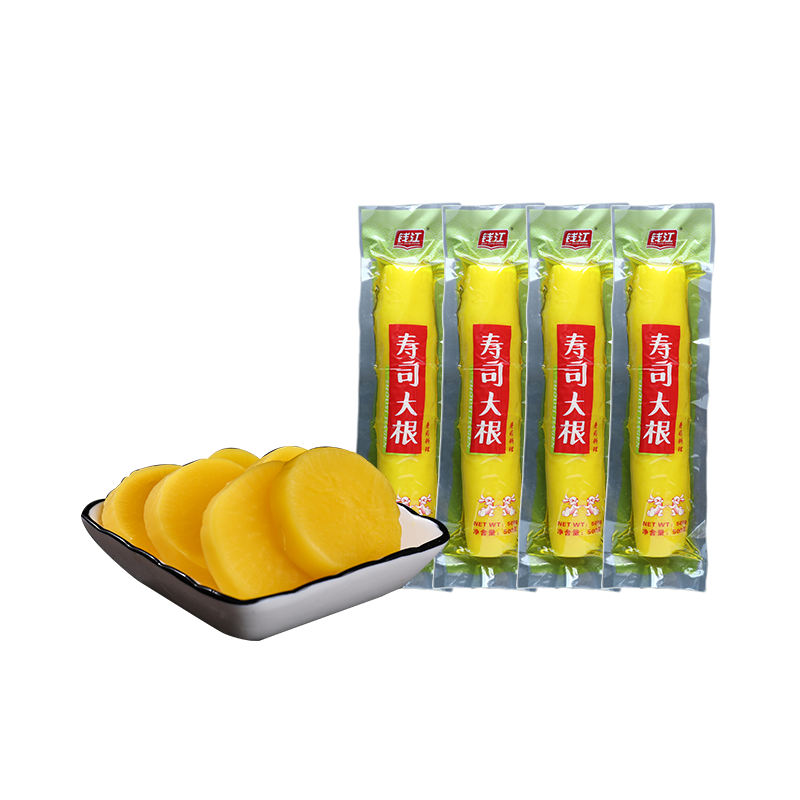 钱江寿司大根500g*4包寿司萝卜条专用黄萝卜酸甜配料食材材料配菜