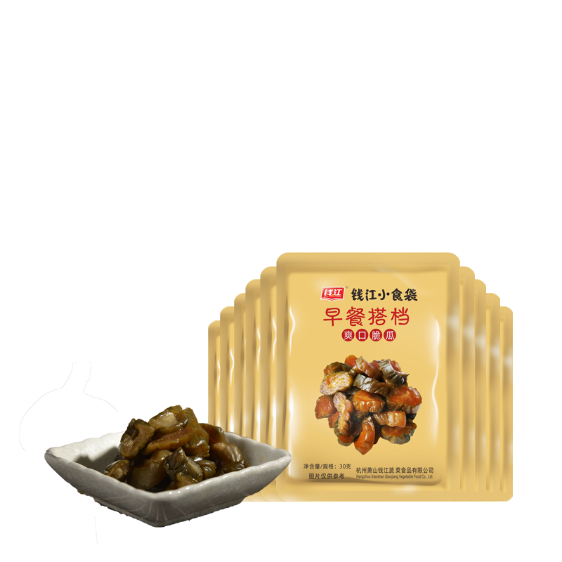 錢江小食袋 爽口脆瓜 30克*25包 醬黃瓜 下飯菜清粥小菜咸菜
