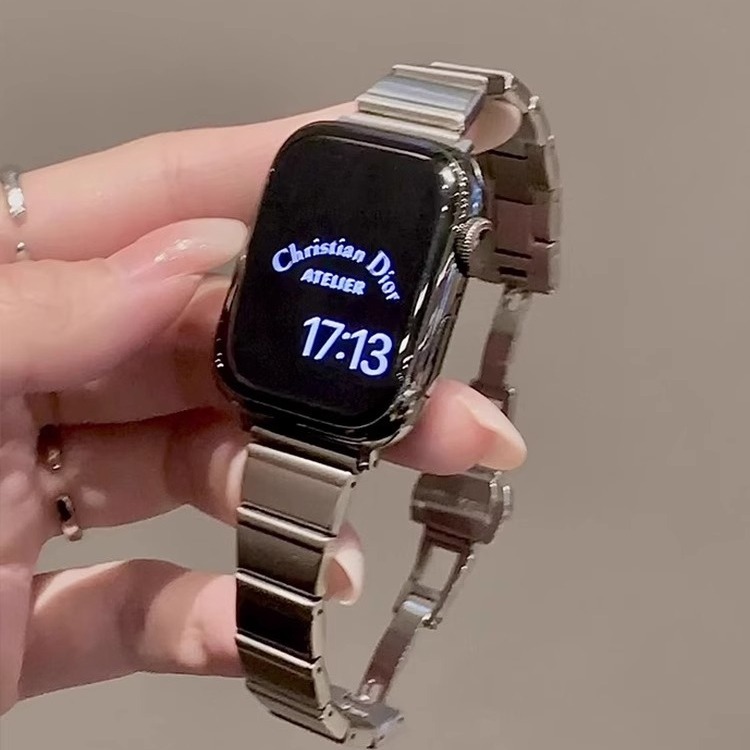 第一卫适用苹果手表表带iWatchs10代金属女款applewatch9小蛮腰链式s8夏天新款41mm45透气Ultra男高级