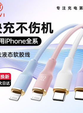 第一卫适用苹果充电线14数据线器iphone13快充17promax手机16车载12ipad平板PD30W闪充usb双typec转lighting