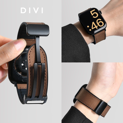 第一卫适用苹果S10表带iwatch11手表applewatchs9疯马皮8硅胶磁吸新款S7透气运动ultra真皮6秋冬男SE小众女款