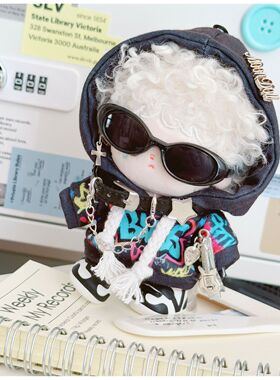 10cm/15cm棉花娃娃海星周可可捶捶体未定官娃浮梦娃衣潮酷拽卫衣