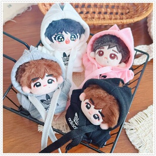 娃衣迷你衣服5cm娃衣娃帽5厘米7cm动物体海星体黑白粉紫纯色卫衣