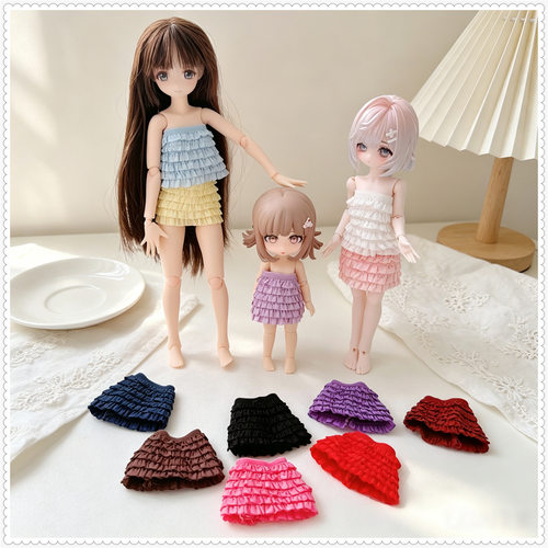 【azone光魇双生ob24/22】可爱多层小短裙包臀裙子娃衣短款纯色裙