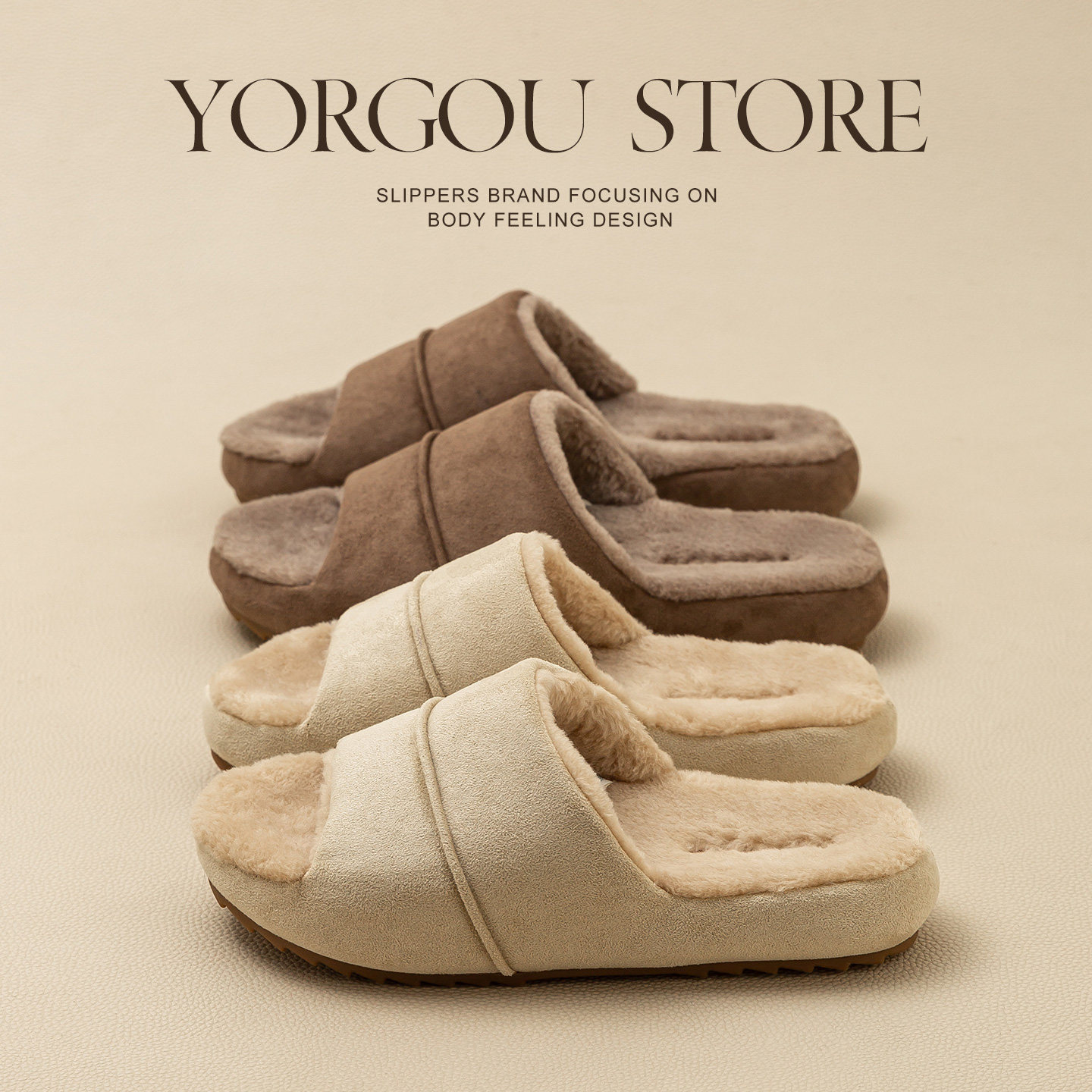 远港毛绒棉拖鞋女冬季室内居家