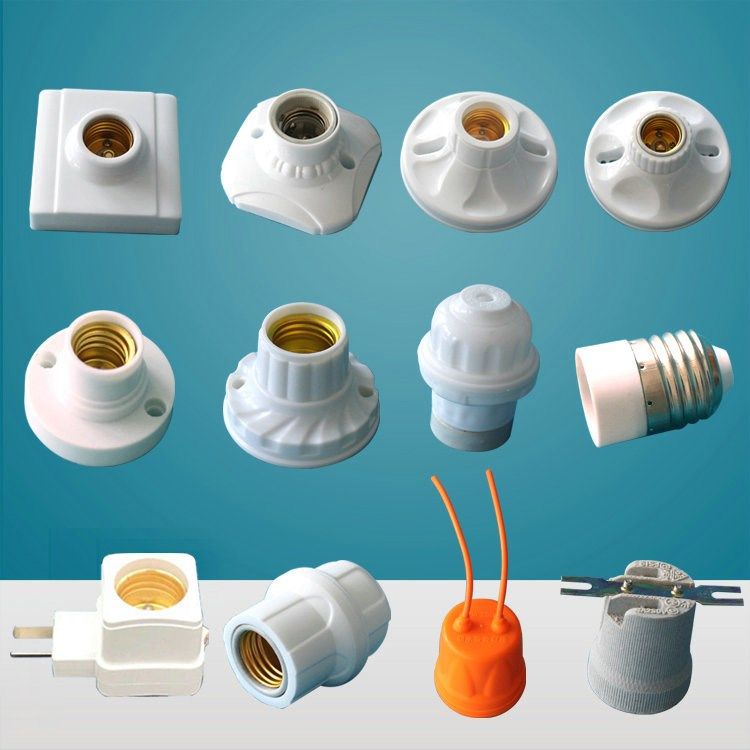 家用e14灯头多用螺口底座照明黄铜电灯泡庭院灯陶瓷螺丝日光灯e27