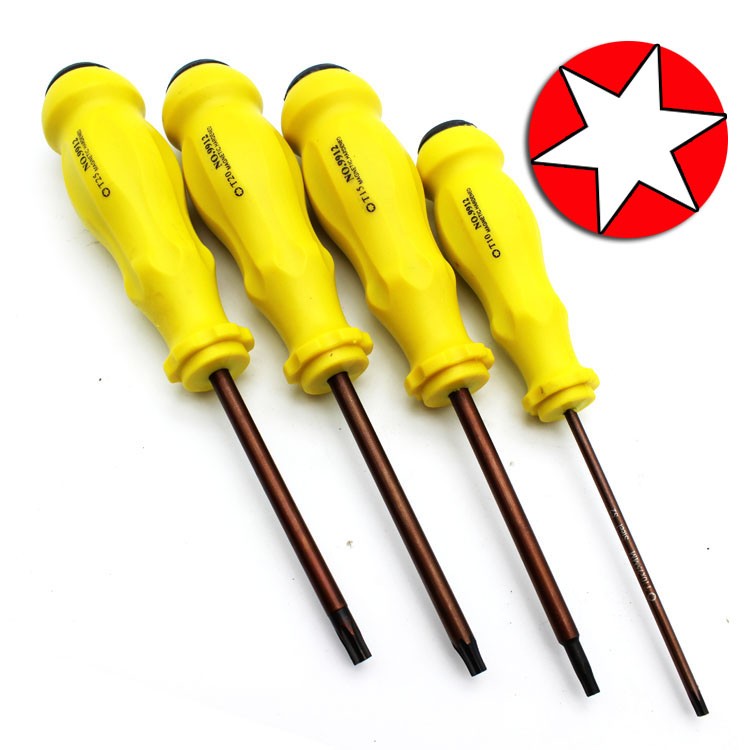 鹏工S2梅花扳手T5六星螺丝刀15/T20/T25六角带中孔起子高硬度改锥