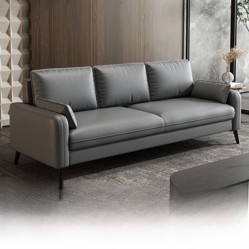 办公沙发现代简约接待三人小公寓出租屋休息区商务猫抓皮组合