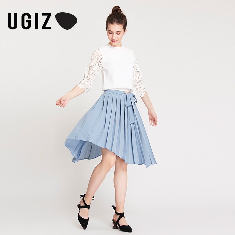 UGIZ半身裙女春秋新款韓版女裝時尚不規則簡約百褶裙女UAKC121-1在類目 女裝/女士精品, 半身裙中 - 來自Buy2taobao.com提供專業的淘寶代購服務