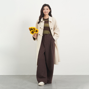 通勤长款 UGIZ2025年冬季 韩版 商场同款 休闲羊毛大衣女UDHJ818 新品