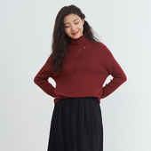 新品 中领斜扣装 韩版 UGIZ23年冬季 女装 简约修身 饰打底衫 UDWG827