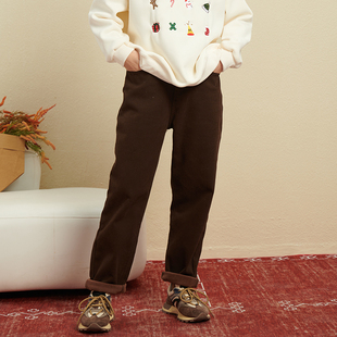 加绒显瘦高腰哈伦牛仔裤 UGIZ2023年冬季 女装 韩版 UDQG831 新品