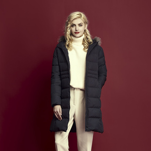 鹅绒羽绒服 华贵优雅修身 2020新款 轻薄女中长款