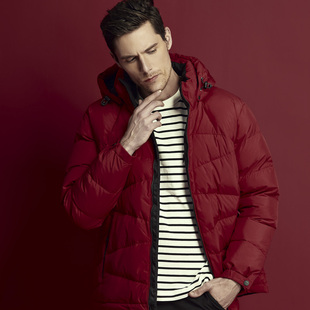 鹅绒羽绒服 帅气男中长款 2020新款 时尚