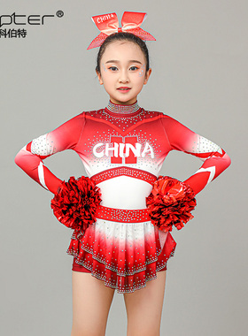 COPTER中小学生啦啦队演出服花球啦啦操技巧拉拉队比赛服现货