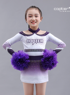 COPTER新款啦啦操比赛服花球服装技巧啦啦比赛服儿童表演队服现货