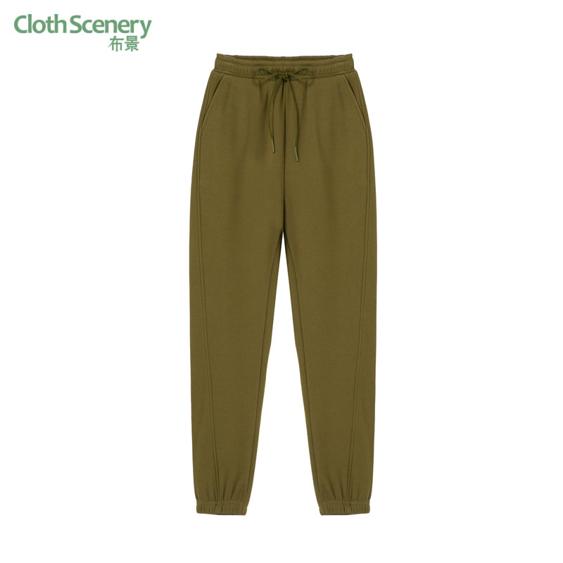 布景卫裤女加绒冬季新品简约运动宽松束脚厚款松紧腰裤子长裤3159,女装/女士精品,卫裤,淘宝优惠券,粉丝福利购,淘宝优惠卷