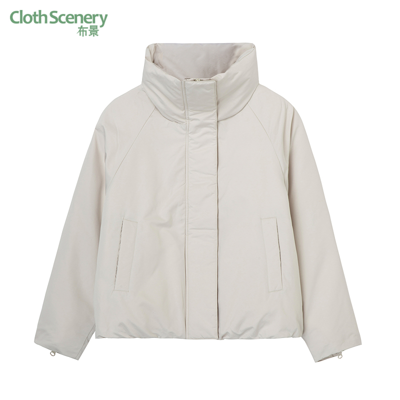 布景简约立领短款羽绒服