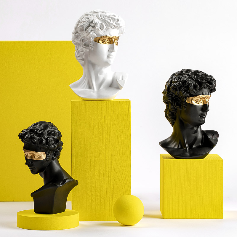 柏伦斯15cm大卫树脂模具石膏像