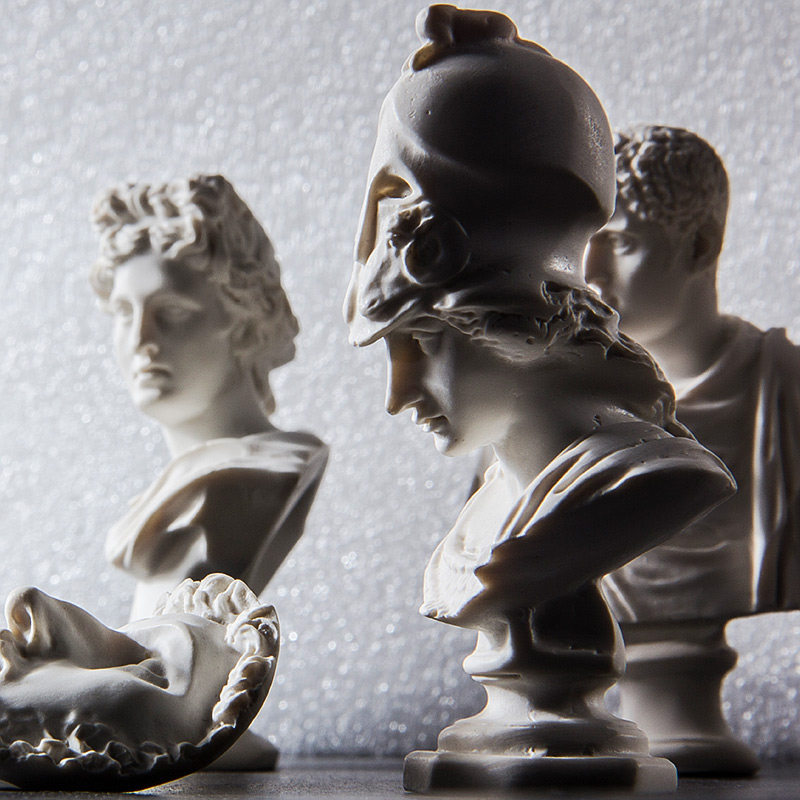 【10个套装B】树脂小石膏像5-8cm迷你人物模型摆件美术教具绘画素描头像人像雕塑石膏体亚历山大雅典娜阿波罗