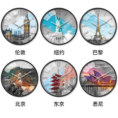 酒店宾馆旅社大堂前台世界挂钟