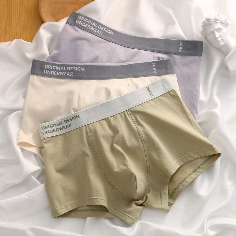 3条装夏季男士内裤纯棉平角裤四角裤透气中腰短裤纯色青年底裤衩,女士内衣/男士内衣/家居服,男平角内裤,淘宝优惠券,粉丝福利购,淘宝优惠卷