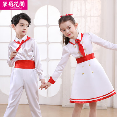 朗诵大合唱比赛中国风儿童演出服