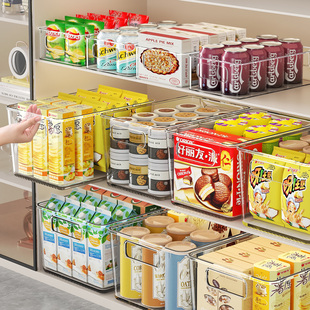 桌面收纳盒透明塑料长方形零食化妆品抽屉式杂物文件整理置物盒子