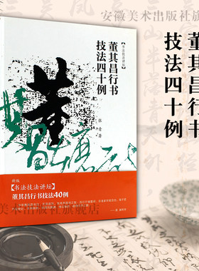 董其昌行书技法40例 书法技法讲坛 中国名家技法书学生教师毛笔字帖培训教材书经典碑帖教程书 安徽美术出版社