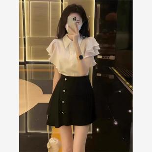 高级感气质韩系盐系穿搭轻熟JK制服连衣裙子两件套装 2025新款 女夏
