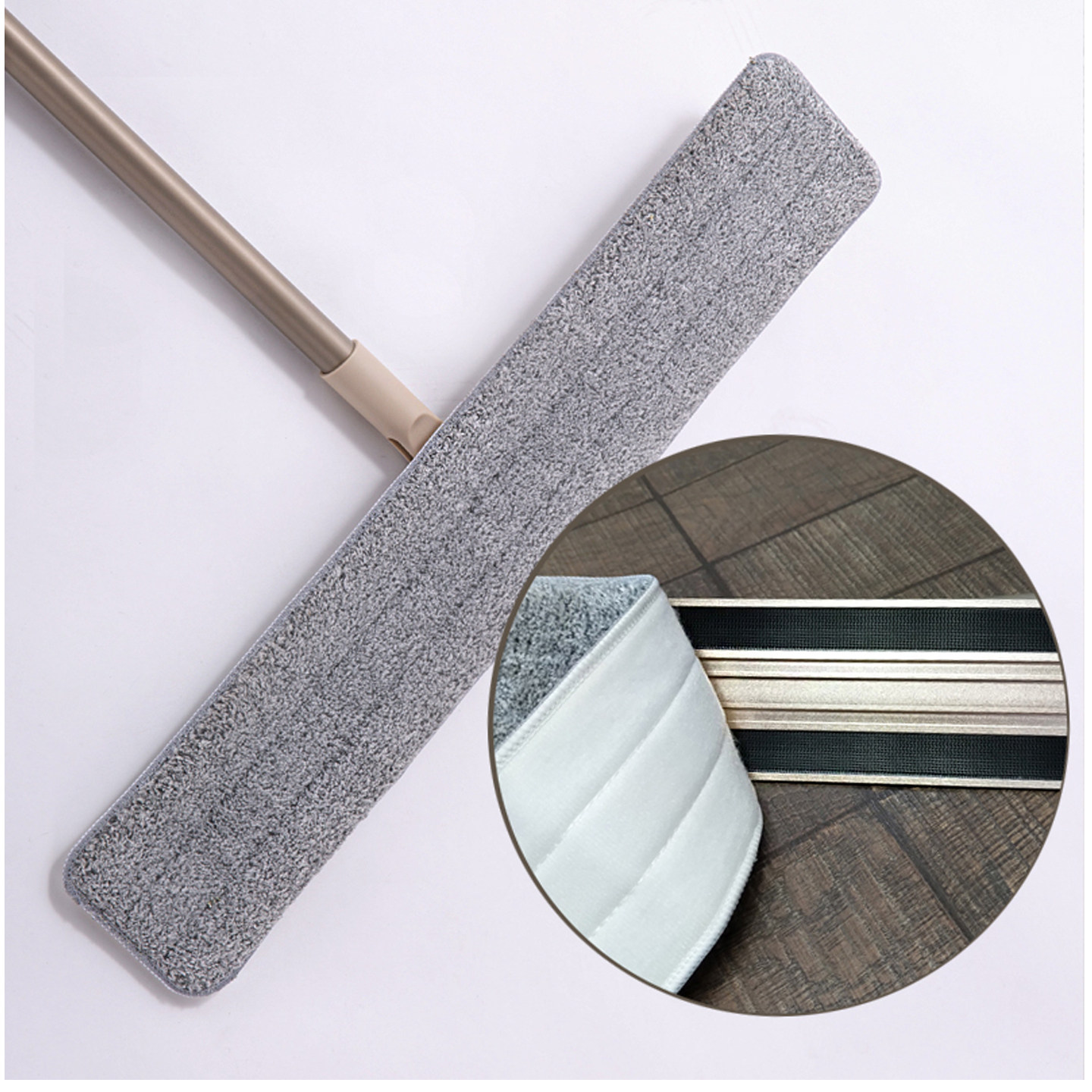 平板拖把替换布超细纤维尘推墩布头拖把布套吸水加厚粘贴式尘推头