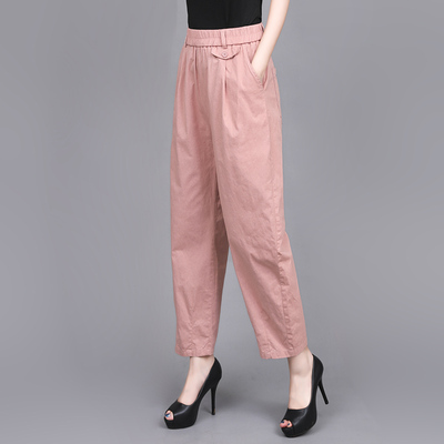 夏季纯棉休闲百搭九分裤