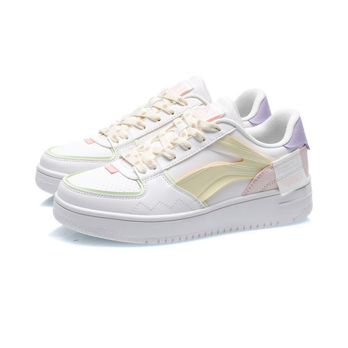 李宁运动系带女板鞋低帮