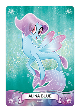 1弹R067台湾小马宝莉彩虹小马Pony闪亮收集卡散配单卡SALINA BLUE