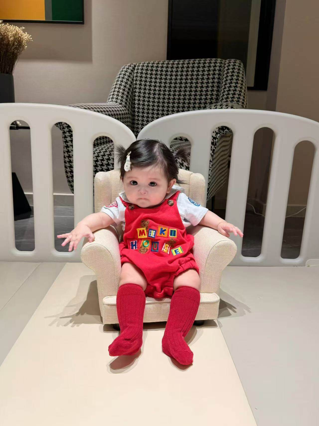 现货mk刺绣日系儿童春夏爬服短袖背带男女宝纯棉舒适连体套装外出