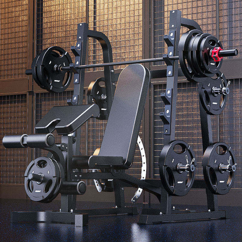 创思维深蹲卧推架轻商用举重床杠铃套装家用健身器材多功能训练器