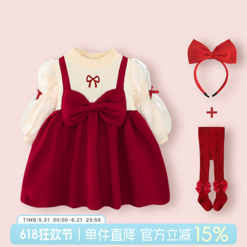 女童连衣裙宝宝周岁礼服婴儿衣服
