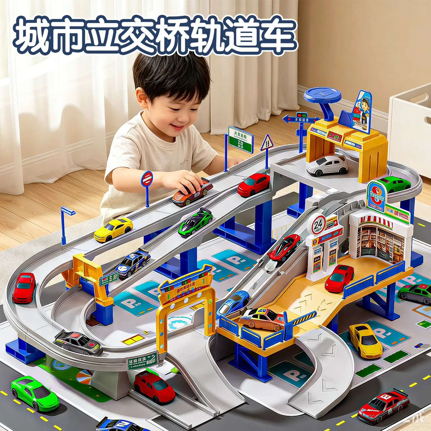 城市轨道车【电梯轨道】模拟交通