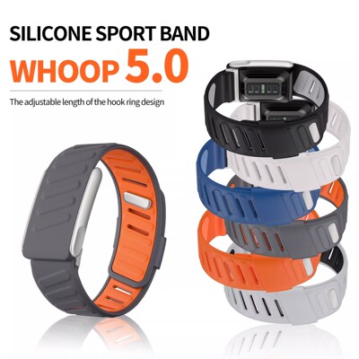 适用Whoop5.0表带whoopmg心电图版官网同款硅胶双色配件替换腕带