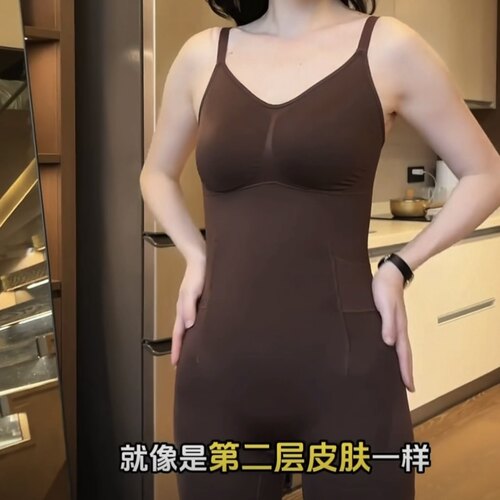 前凸后翘好身材S型收腹提臀美体衣无袖背心式塑形内衣内裤连体衣