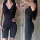 抖音 赫本一号 塑身衣强效双层收腹免穿文胸美体塑形拉链连体衣