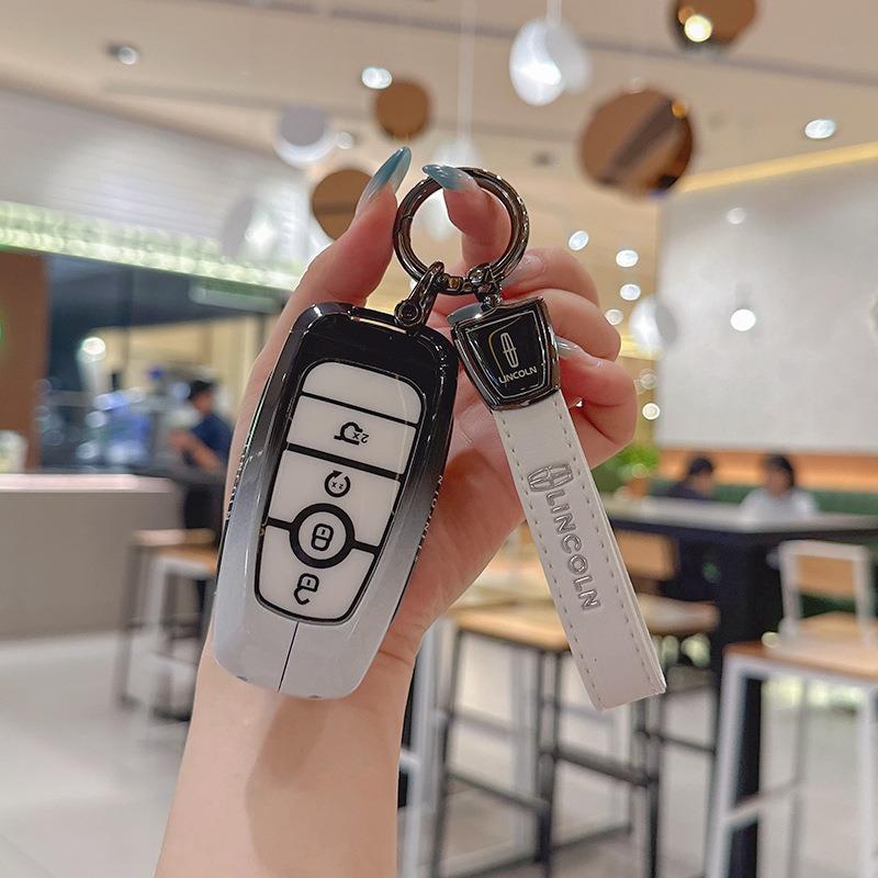 适用林肯冒险家钥匙套林肯Z航海家飞行家大陆mkz/mkc车钥匙扣壳包