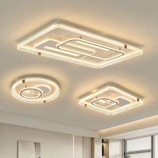 新款 压克力吸顶灯现代简约长方形客厅灯圆形卧室书房间灯家用全屋