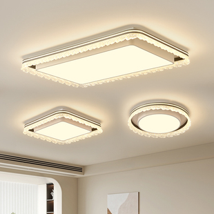 新款 压克力冰裂纹吸顶灯LED吸顶灯客厅大卧室房间水晶轻奢高级感