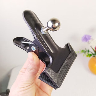 桌面金属大力夹球形云台英制1 4转球头手机支架配件多功能运动相机闪光灯夹子黑色防滑固定夹