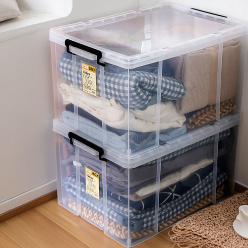 直角透明大容量收纳箱加厚