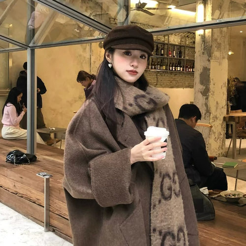 韩系贝雷帽女款秋冬季2026新款大头围简约百搭显脸小画家报童帽子