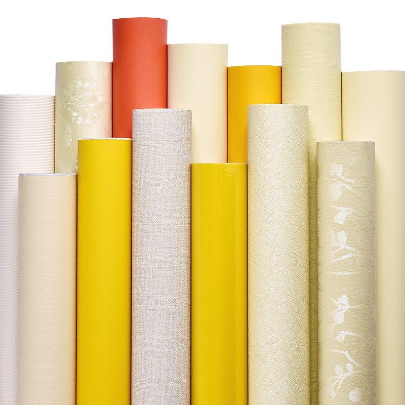 防水黄色10米卧室温馨风网红墙纸