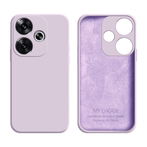 逸圣适用于红米Turbo3手机壳草紫色Redmi Turbo3哈利波特版新款液态硅胶内衬植绒男女简约亲肤磨砂防摔软壳